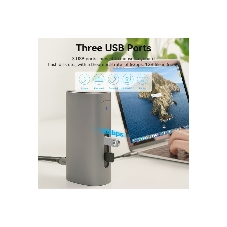 Док-станция Vention TPJH0-EU, USB Type-C, HDMI/VGA/USB/RJ45/SD/3.5мм/PD/DC, USB Type-C