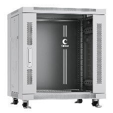 Шкаф телекоммуникационный напольный Cabeus SH-05C-12U60/80 серый, IP20, 12U, 730х600х800 мм (ВхШхГ), дверь: стекло, разборный