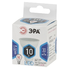 Лампа светодиодная ЭРА STD LED MR16-10W-840-GU10 10 Вт софит нейтральный белый свет