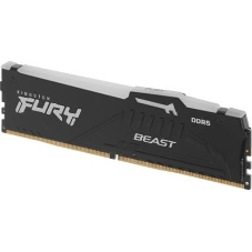Оперативная память Kingston Fury Beast RGB, DDR5, 32GB (1x32GB), 6400 MHz, CL32, с радиатором, RGB, черный