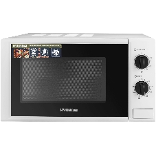 Микроволновая печь Hyundai HYM-M2048 белый, 20 л, 700 Вт, переключатели - поворотный механизм