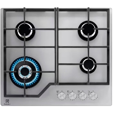 Газовая варочная поверхность Electrolux KGG64362S, 4 конфорки, закаленное стекло, 8900 Вт