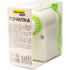 Точилка для карандашей механическая Silwerhof Color, 1 отверстие, зеленый