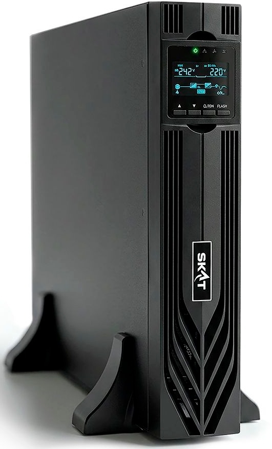 Источник бесперебойного питания Бастион SKAT-UPS 3000-RACK-ON-6X9 P3 Online, синус, 3000ВА/3000 Вт, стойка/на пол, 2xSchuko+1xC19, встр. АКБ 72В (6x9 А·ч), SNMP/USB/RS-232/EPO, доп блок до 4 шт SKAT BC 72/18S3, МПТ (8772)