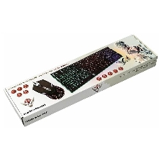 Комплект клавиатура+мышь Nakatomi KMG-2305U проводной, USB, 1600 DPI, черный