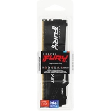 Оперативная память Kingston Fury Beast RGB, DDR5, 32GB (1x32GB), 6400 MHz, CL32, с радиатором, RGB, черный