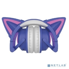 Гарнитура Party Cat mini ВТ 0050 (фиолетово-голубые) c подсветкой накладная Bluetooth