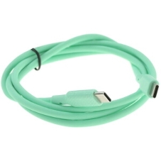 Кабель QUMO 32970 Type-C на Type-C, силиконовый, 1м, 3A, 60W, PD (зеленый)