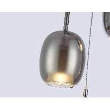 Подвесной светильник Ambrella light LH11153/3 BK/WH/SM черный/белый/дымчатый E27*3 max 60W D425*1500