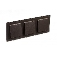 Рамка 3-м AtlasDesign Nature стекло мокко SchE ATN320603