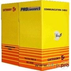 Кабель витая пара PROconnect FTP 4PR 24AWG, CCA, cat.5e, наружный (OUTDOOR), бухта 305 м