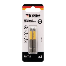 Бита для шуруповерта Kranz PZ1х50 мм (2 шт./уп.)
