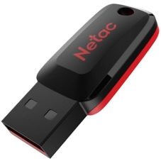 Флешка USB Netac U197 (NT03U197N-032G-20BK), 32Gb, USB 2.0, R/W 25/10, черный/красный