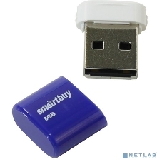 Флешка USB Smartbuy LARA Blue (SB8GbLara-B), 8Gb, USB 2.0, R/W 15/5, синий/белый