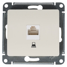 Механизм розетки комп. 1-м СП Glossa RJ45 беж. SchE GSL000281K