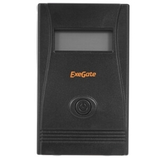 Источник бесперебойного питания ExeGate Smart LB-850.LCD.AVR.2SH.USB (850VA/510W, LCD, AVR, 2*Schuko, USB, батарея 12V 9Ah, черный)