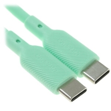 Кабель QUMO 32970 Type-C на Type-C, силиконовый, 1м, 3A, 60W, PD (зеленый)
