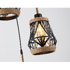 Светильник Ambrella light TR8522/3 BK/SB черный/бронза E27/3 max 60W D380*1000