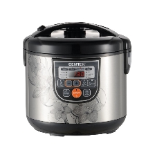 Мультиварка Centek CT-1498 (черный, сталь) 700Вт, 5.0л, 10 программ + 28 программ Мультишеф