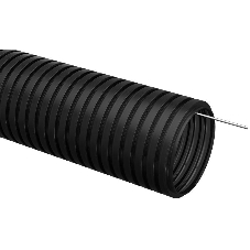 Труба гофрированная ПНД d2 0мм с зондом черный (уп. 25 м) IEK CTG20-20-K02-025-1