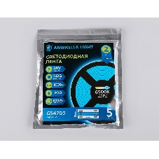 Светодиодная лента Ambrella light GS4703 COB 480Led /12W m/ 24V IP20 6500K/ 5000*8*1.54mm (2 конт.)