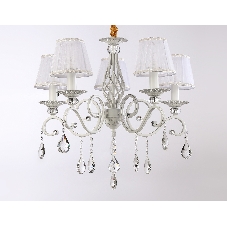 Светильник Ambrella light TR4547/5 WH/SL белый/серебро E14/5 max 40W D565*500