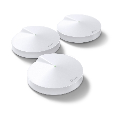 Маршрутизатор TP-Link TP-Link DECO M5(3-PACK) AC1300 Домашняя Wi-Fi система, чипсет Qualcomm, два диапазона (Dual-Band), поддержка стандартов 802.11ac/a/b/g/n, 717 МГц четырехъядерный процессор, Bluetooth 4.2, 2 гигабитных порта Ethernet, 1 порт USB Type-C, 4 встроенные антенны, 256QAM, MU-MIMO, HomeCare