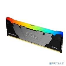 Оперативная память Kingston Fury Renegade, DDR4, 32GB (2x16GB), 3200MHz, CL16, DIMM, с радиатором, RGB, серебристый/черный