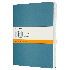 Блокнот Moleskine CAHIER JOURNAL CH023B44 XLarge 190х250 мм, обложка картон, 120 страниц, нелинованный, голубой (3 шт)
