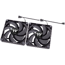 Комплект вентиляторов для корпуса Thermaltake CT140 (2 шт.) черный, 140 мм, 1500 об/мин, 30.5 дБ, 4 pin
