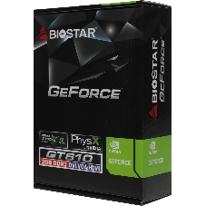 Видеокарта Biostar GeForce GT 610, 2 GB GDDR3, 64 bit, HDMI, DVI-D, VGA, GPU 810 MHz