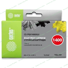 Картридж струйный Cactus CS-PGI1400XLY желтый (12 мл) для HP Canon MB2050/MB2350/MB2040/MB2340