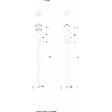 Соединительный кабель Rexant (5pin) герметичный (IP67) 5х0.5мм² белый