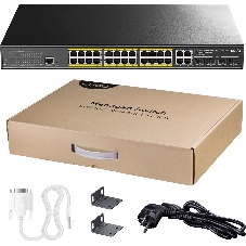 Коммутатор Cudy GS2028PS4-400W, 24×1 Гбит/с, 4×1 Гбит/с Combo (RJ-45/SFP)