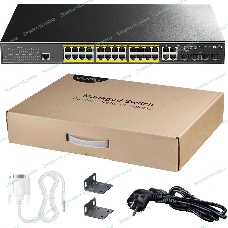 Коммутатор Cudy GS2028PS4-400W 24-Port Layer 2 Managed Gigabit PoE+ Switch with 4 Gigabit Combo Ports, 400W