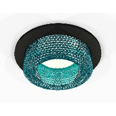 Комплект встраиваемого светильника Ambrella light XC7622023 SBK/BL черный песок/голубой MR16 GU5.3 (C7622, N7194)