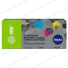 Картридж струйный Cactus CS-EPT05A400 (T05A4) желтый (215 мл) для Epson WorkForce Pro WF-C878/C879