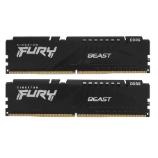 Оперативная память Kingston Fury Beast, DDR5, 64GB (2x32GB), 5600MHz, CL40, DIMM, радиатор, черный