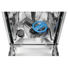 Встраиваемая посудомоечная машина ELECTROLUX EEG63410L/Встраиваемая узкая посудомоечная машина, загрузка на 10 комплектов посуды, сенсорное управление, 8 программ, 44.6x55x82 см, черный, сушка: стандартная (конденсация), индикация на полу: проекция дисплея