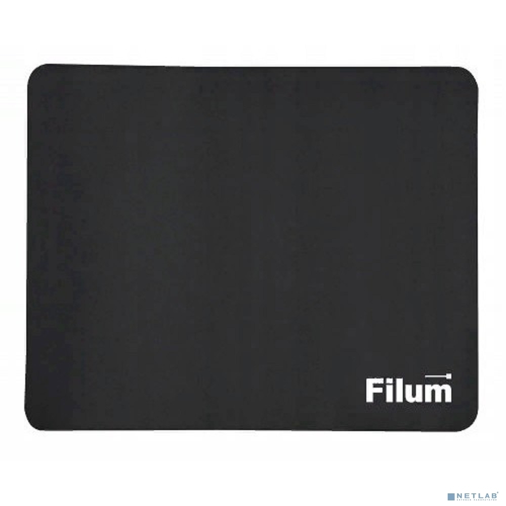 Коврик для мыши Filum FL-MP-S-BK-2 черный, 250*200*3 мм., ткань+резина.
