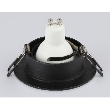 Встраиваемый поворотный точечный светильник Ambrella light TN102742 BK черный IP20 GU5.3 D95*25
