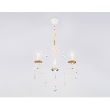 Светильник Ambrella light TR4915/3 WH/GD белый/золото E14/3 max 40W D550*860