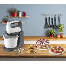 Миксер Moulinex HM464110 белый/серый, стационарный, 500 Вт, 2.5 л, 5 скоростей