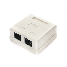 Розетка GEMBIRD NA214 RJ-45 кат.5e внешняя 2 порта, 110/Krone