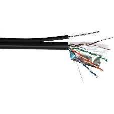 Кабель информационный Lanmaster TWT-5EFTP-UNV-TR cat.5e FTP 4X2X24AWG PE внешний 305м черный
