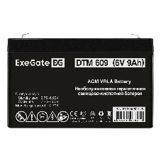 Аккумуляторная батарея ExeGate DTM 609 (6V 9Ah, клеммы F1)