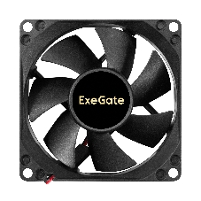 Вентилятор 12В DC ExeGate EX08025H2P (80x80x25 мм, Hydraulic bearing (гидродинамический), 2pin, 2200RPM, 22dBA)