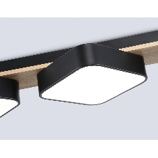 Светильник Ambrella light FL4878/3 BK/WD черный/дерево 54W 3000-6000K 680*200*70 (без ПДУ)