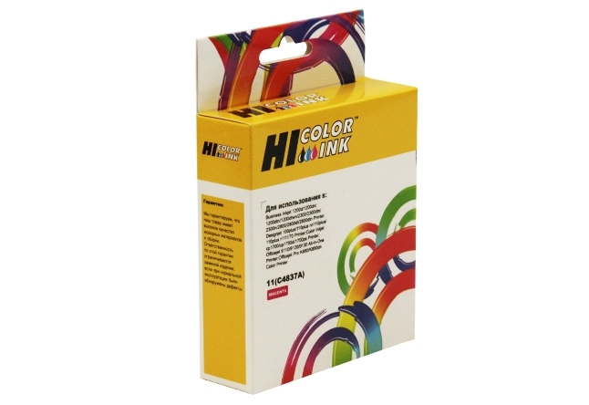 Расходные материалы Hi-Black C4837A Картридж №11 для HP DJ 2000C/CN/2500C/2200/2250/500/800, пурпурный, 1750 стр.