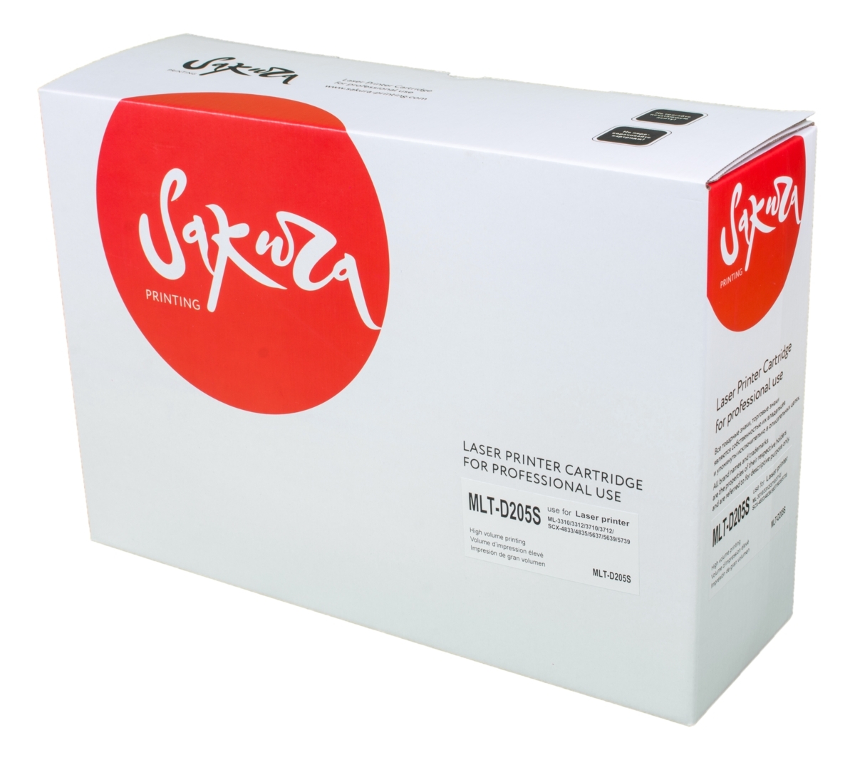 Картридж лазерный Sakura MLTD205S для Samsung ML-3310D/3310ND/3710D/3710ND/SCX-4833FD/4833FR/563, черный, 2000 к.